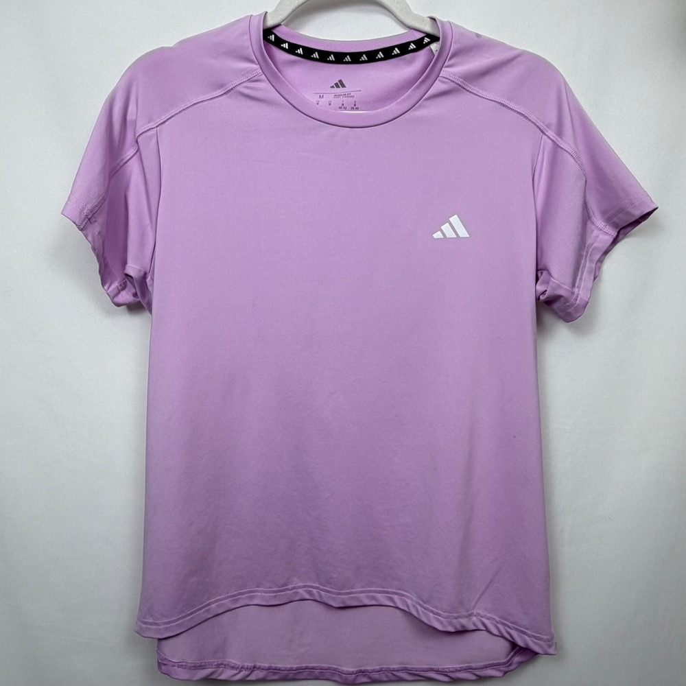 Adidas Womens Regular Fit Short Sleeve Athletic Tee Lavender Purple JL6235 M